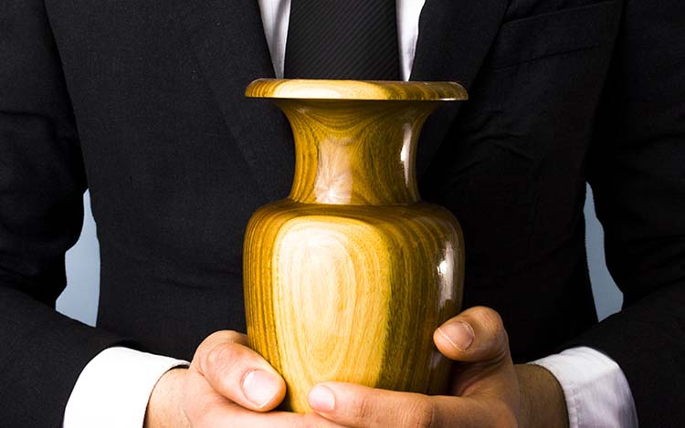 Man with urn