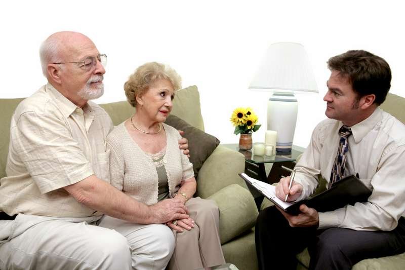 counseling session or salesman